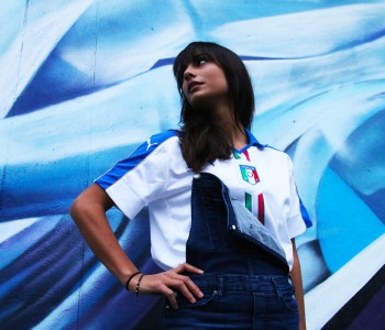 Thessa e la seconda maglia Puma della Nazionale Italiana