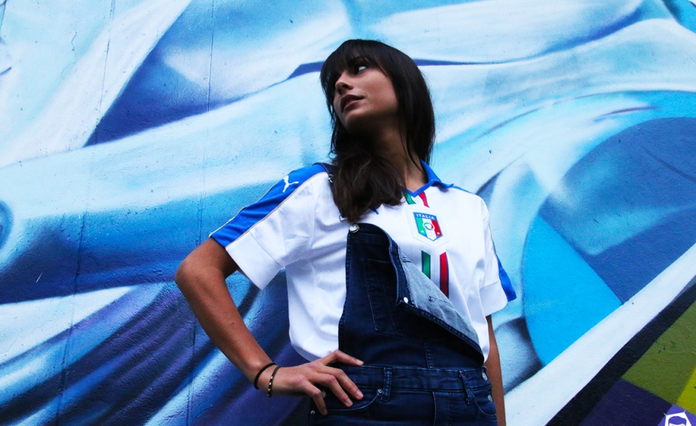 Thessa e la seconda maglia Puma della Nazionale Italiana