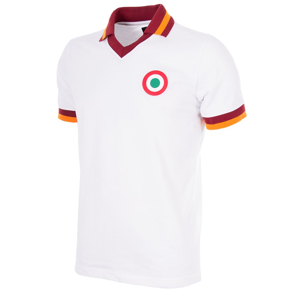 Uomo Copa As Roma Away Retro T-Shirt T-Shirt Girocollo retrò 
