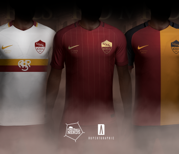La maglia dei 90 anni della Roma. Il Concept Kit by Rupertgraphic