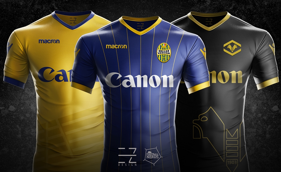 Hellas Verona: le maglie 2017/18 vs i concept di EZETA Design