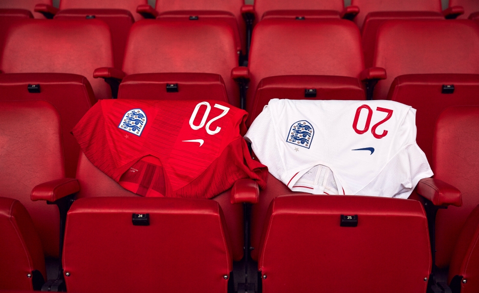 Nike, ecco le maglie dell’Inghilterra per Russia 2018