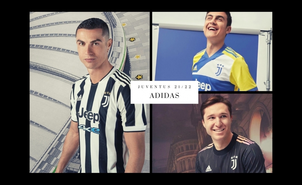 Le tre maglie adidas della Juventus 2021/22