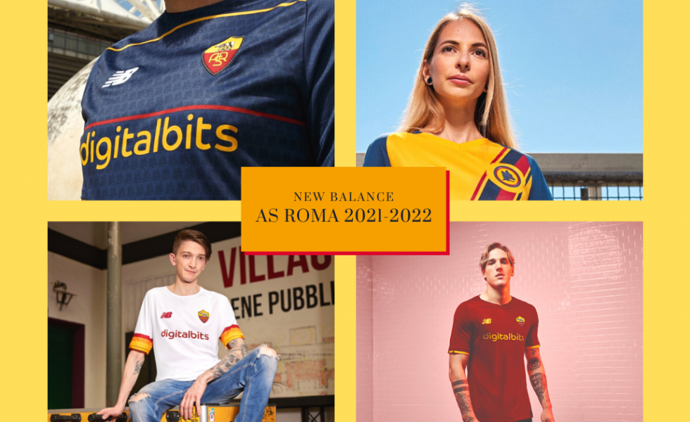 Le maglie New Balance dell’AS Roma 2021/22