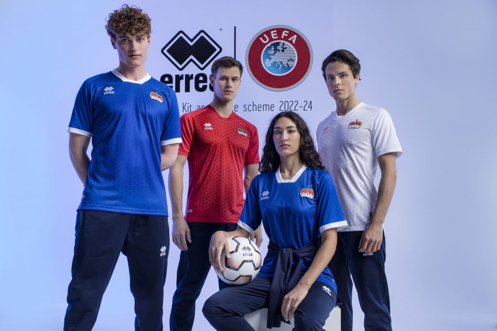 Erreà, le maglie UEFA Kit Assistance Scheme del Liechtenstein