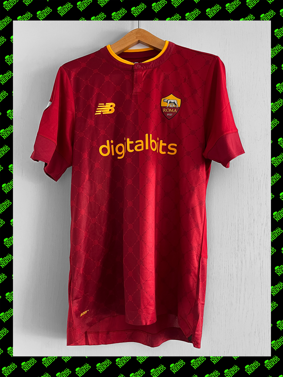 Maillot De Foot AS Roma – Coppa Italia – Numéro 6 – Porté (match Worn)